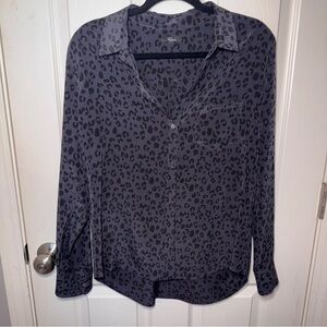 Rails Onyx Cheetah Silk Kate Shirt